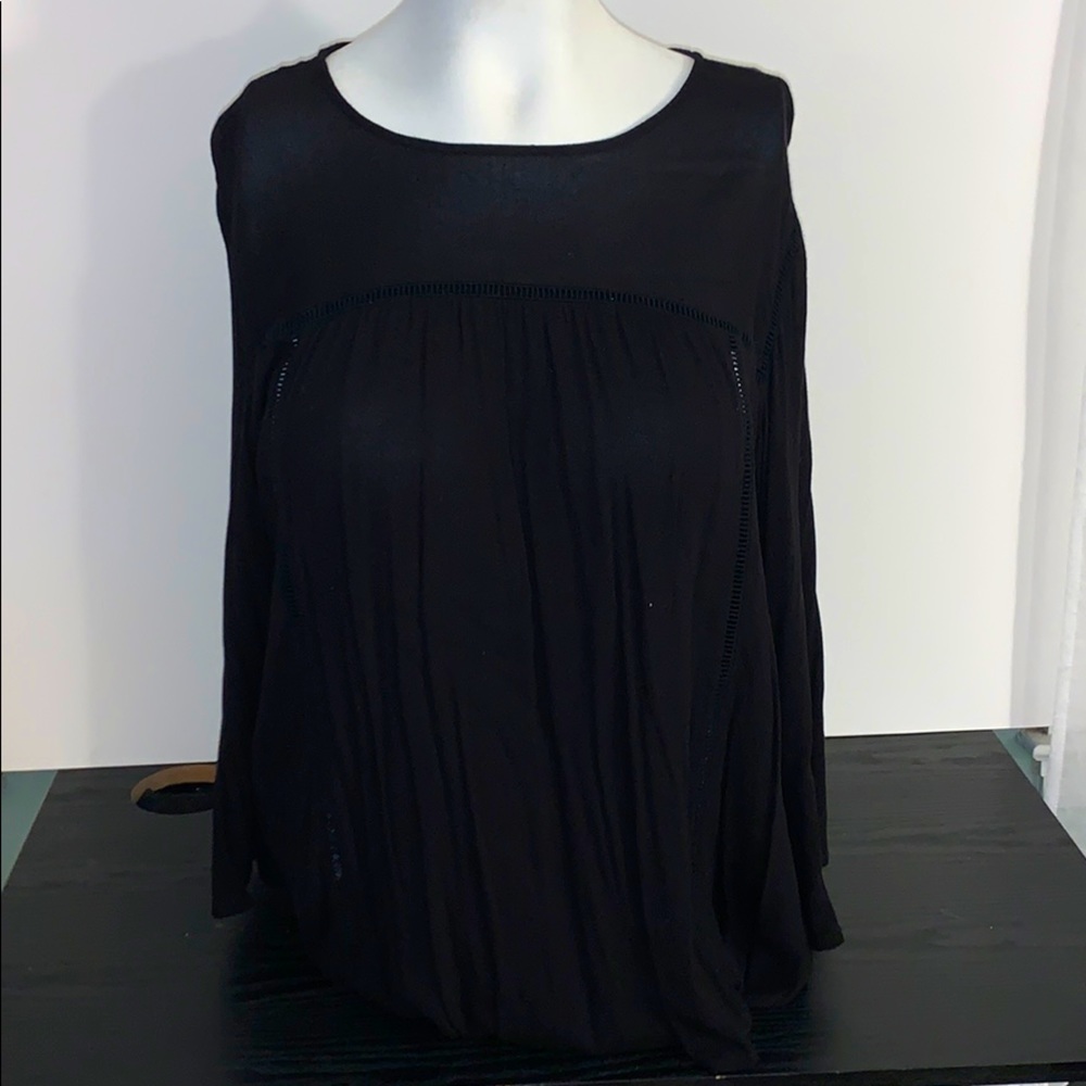Black Old Navy Long Sleeve Blouse